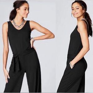 J Jill Wearever Collection Black sleeveless Jumpsuit Women's XLarge